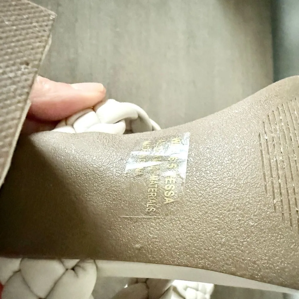 Dolce Vita Tessa Block Heel Sandal Braided Strap in Ivory - Image 6