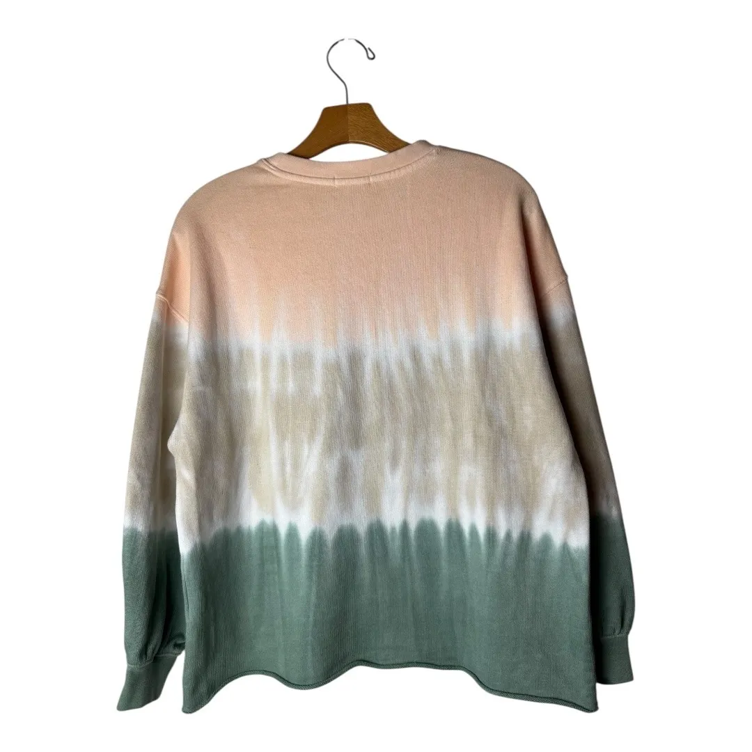 Rails Sweatshirt Women XS Orange Green Reeves Sherbert Tie Dye Athleisure Retro - Image 3