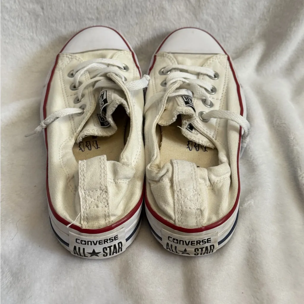 Converse Chuck Taylor All Star Low Shoes Women’s Sneakers White Canvas Size 8 - Image 3
