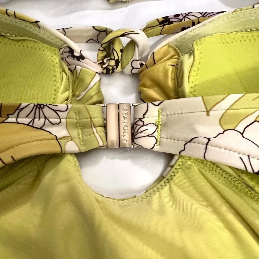 Seafolly Summer Of Love Swimsuit One Piece in Wild Lime Floral Yellow US 6
AU 10 - Image 6