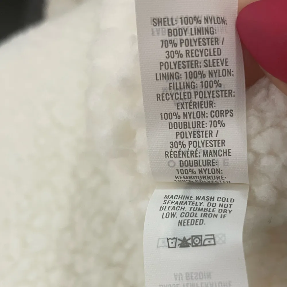 Aerie Offline Quilted Fleece Lined Nylon Zip-Up Bomber Jacket -Black Size M NWOT - Image 9