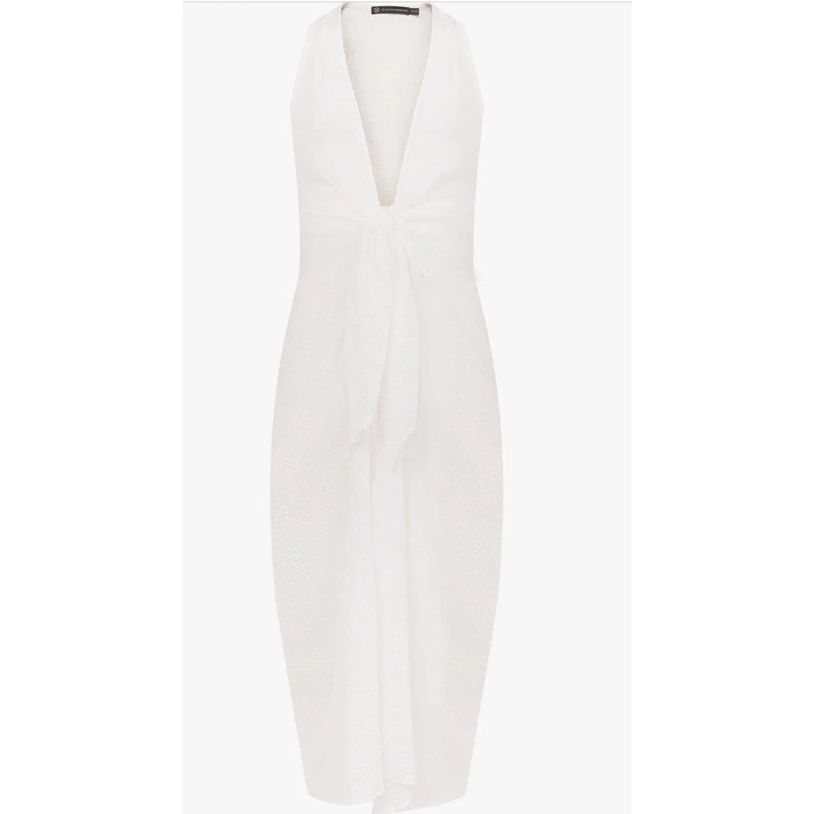 ViX Paula Hermanny Mita Semisheer CoverUp Dress Sz L Off White NWT $248 - Image 13