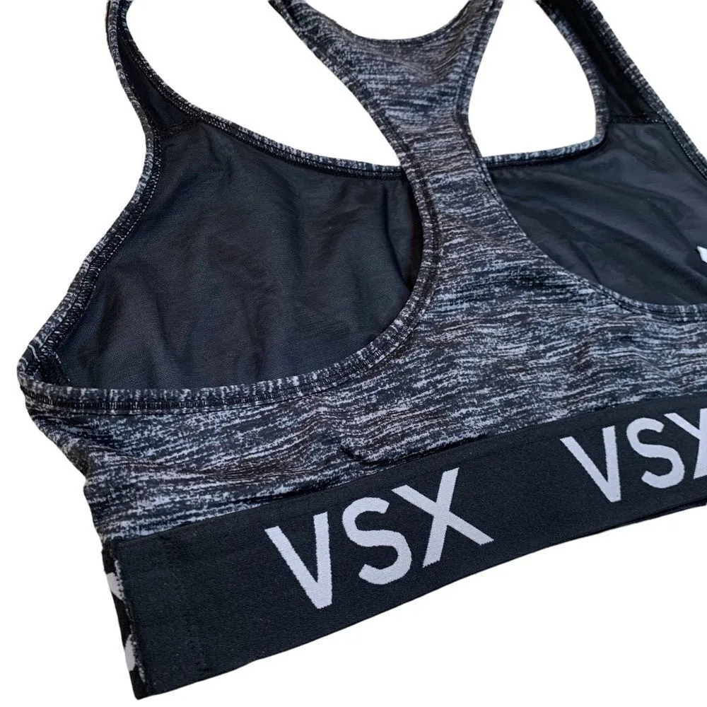 Women’s Victoria's Secret Sport black space dye logo sports bra size large - Image 5
