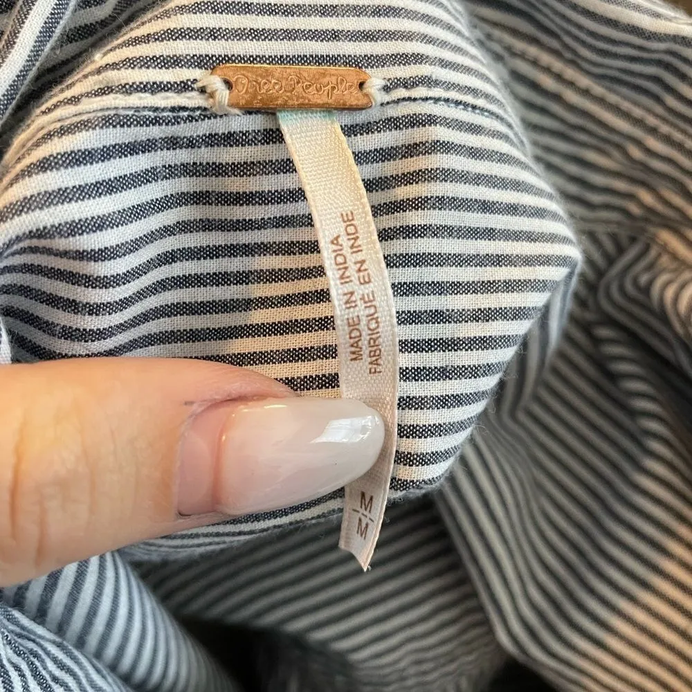 Free People Jaipur Flowy‎ Buttoned Midi Dress Size Medium - Image 6