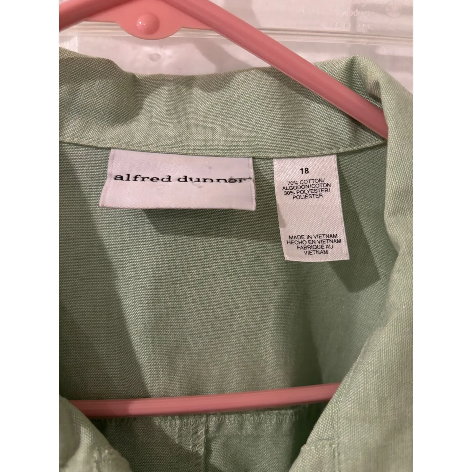 Alfred Dunner  Floral Embroidered Button Down Jacket Green‎ Casual Size 18 - Image 4