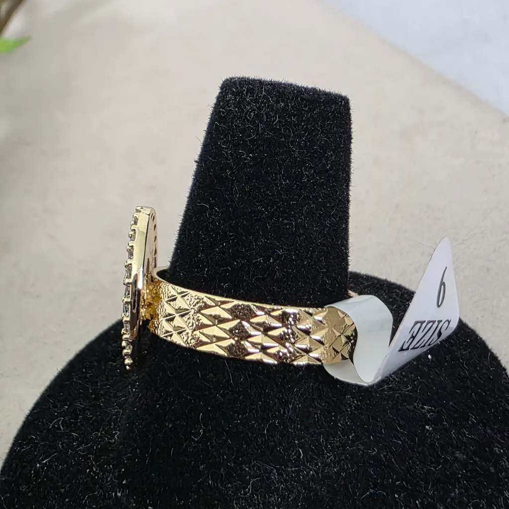 Gold Filled Ring St Jude Icon with Ciboc Zirconia Size 9 - Image 2