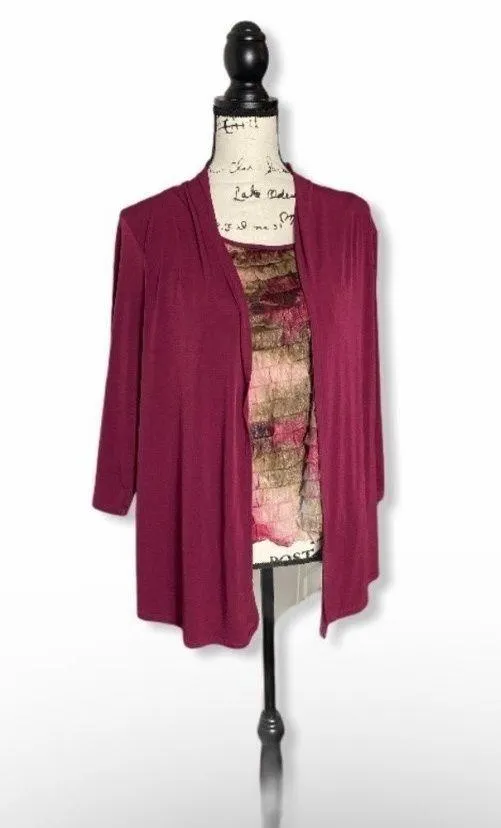 Notations ruffle front draped blouse - Image 2