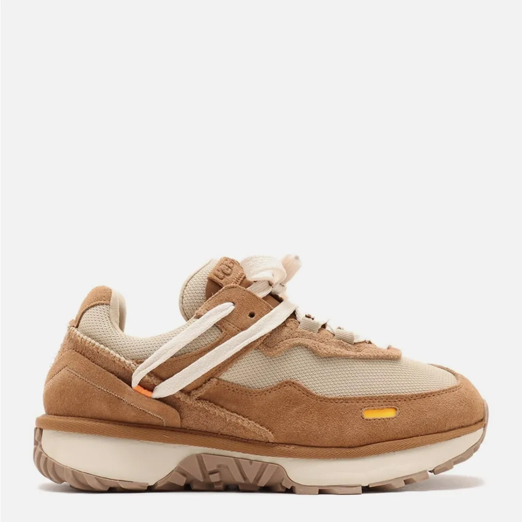 UGG Retrofi Low Brown Suede Leather Sneakers Chestnut Beige Size US 6.5 EU 37.5 - Image 3