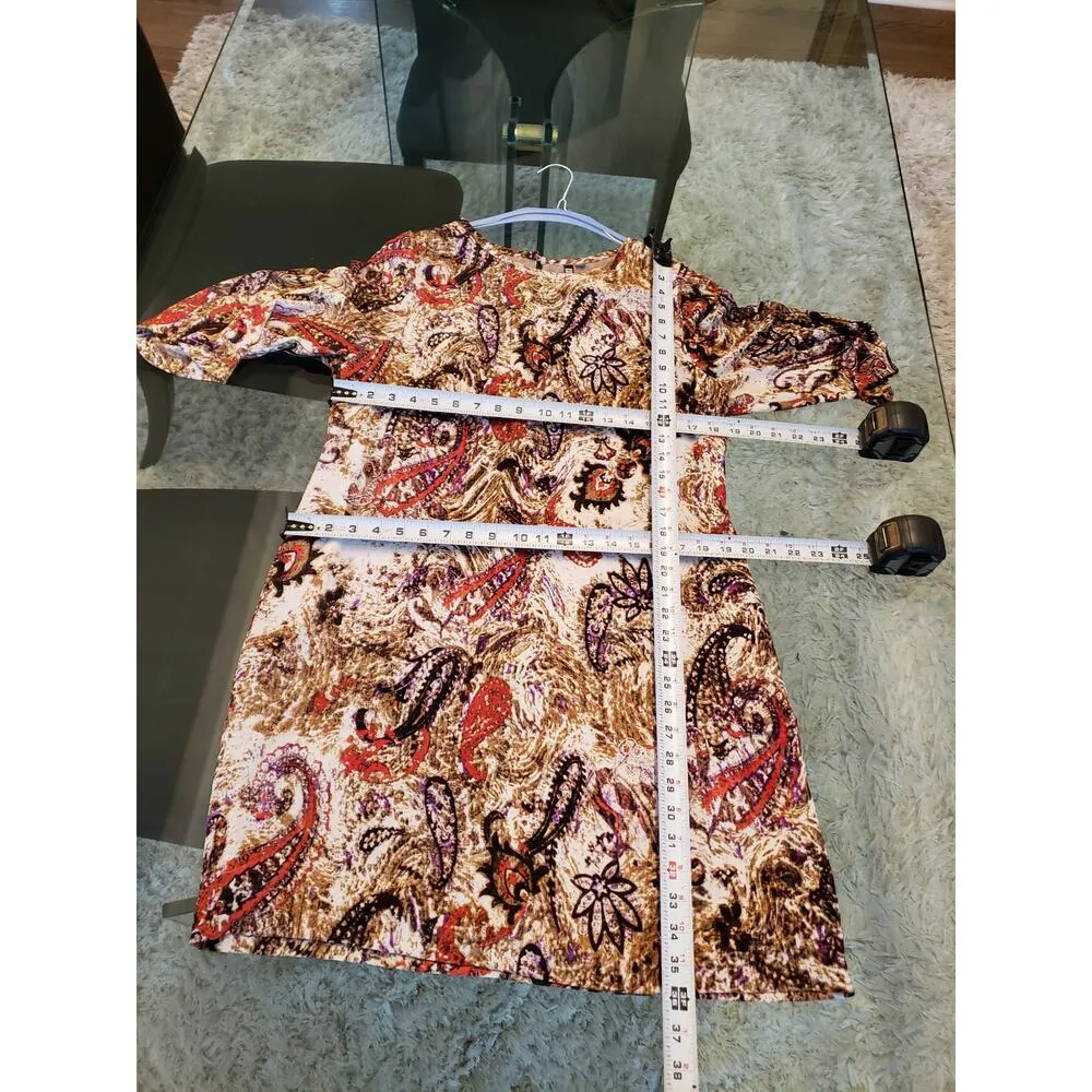 KUT from the Kloth Dress Women 12 Multicolor Paisley 3/4 Sleeve Lined Stretch - Image 12