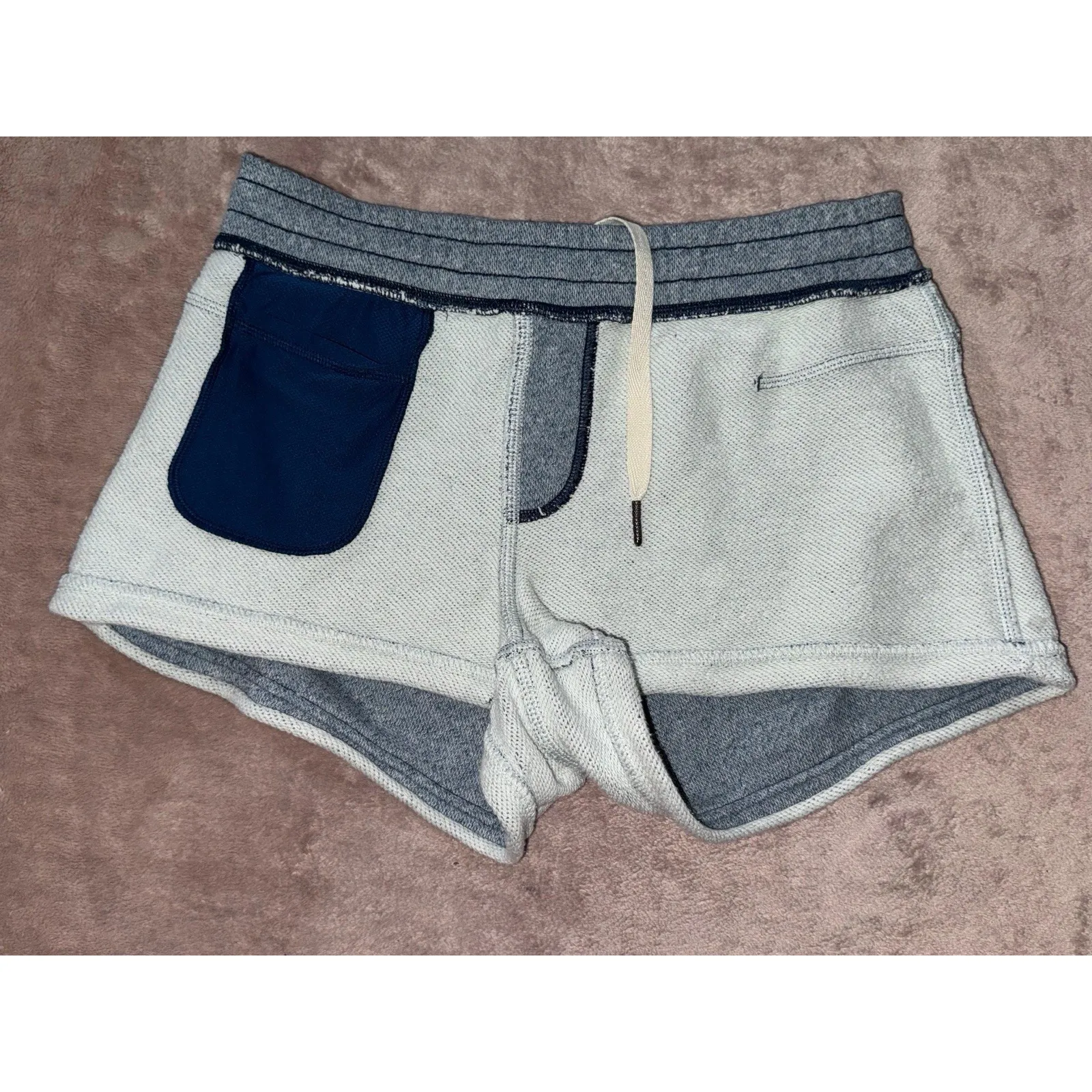 Lululemon All You‎ Need French Terry Heather Blue Unlined Shorts Size 6 - Image 3