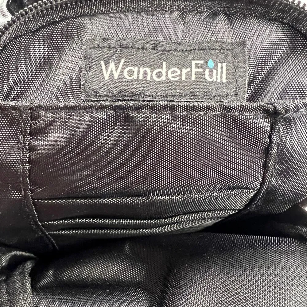 WanderFull HydroBag Water Bottle Carrier Quilted Crossbody Bag Glossy Black - Image 11
