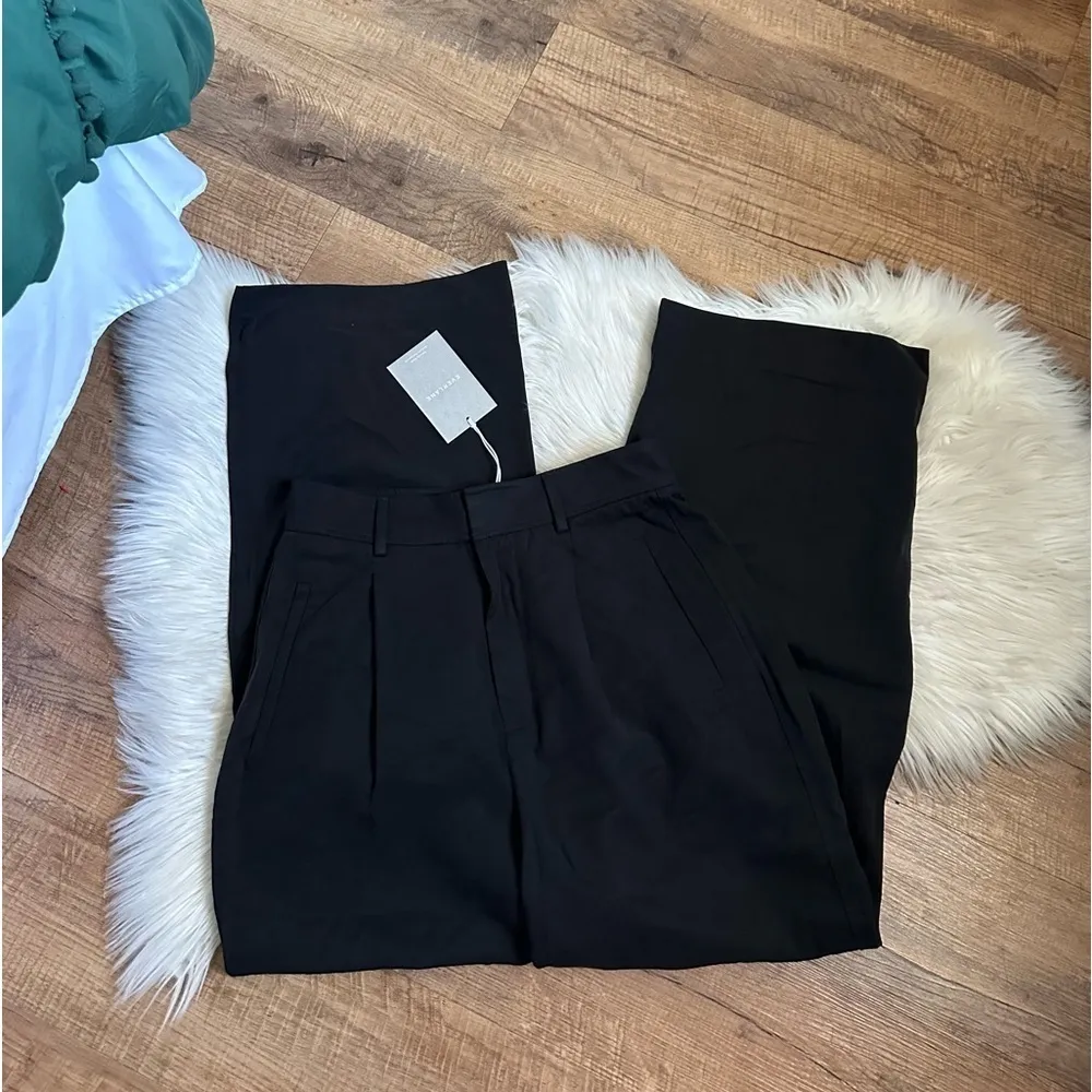 EVERLANE The Way High Drape Pant In Black - Image 5