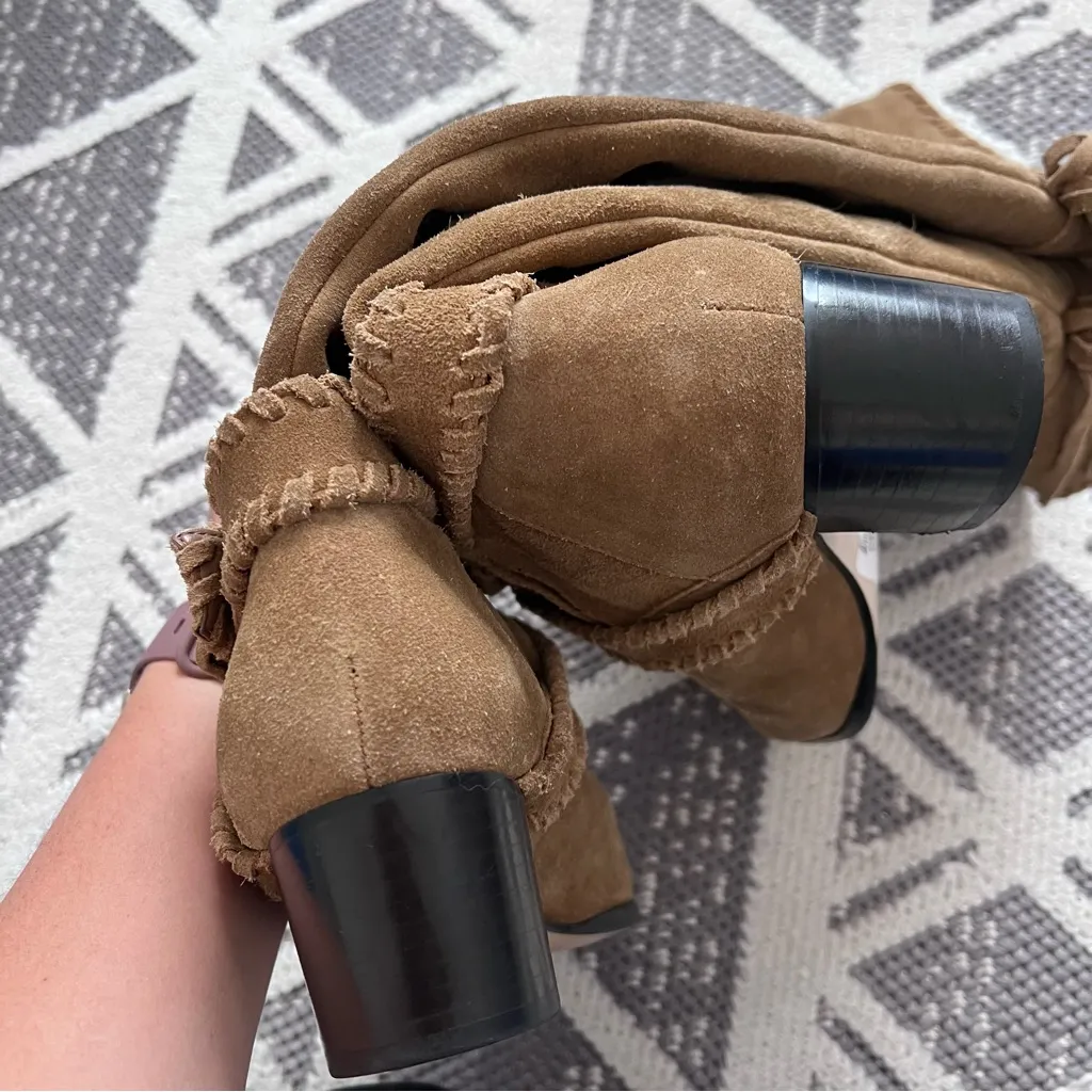 Jack rogers moto‎ boho leather suede knee high boots - Image 8