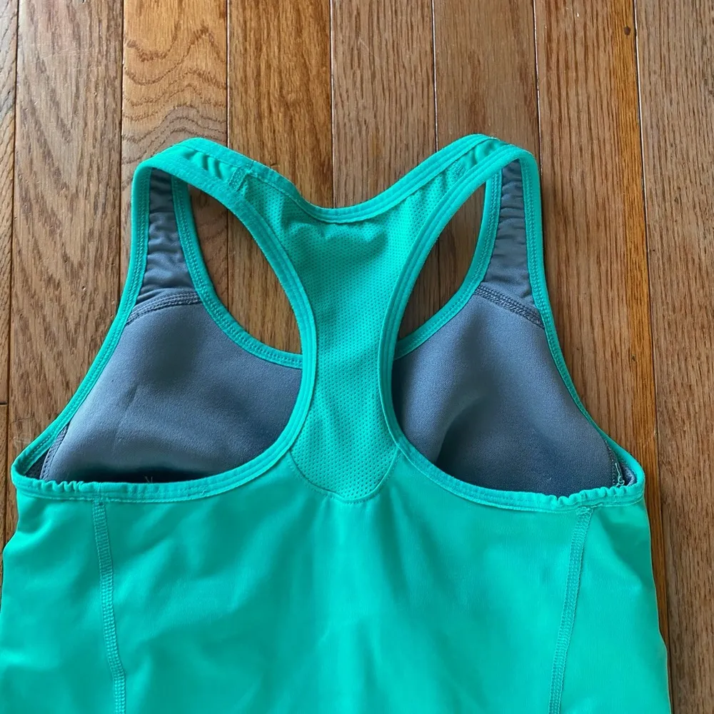 teal and gray racerback Nike athletic workout top - Image 8