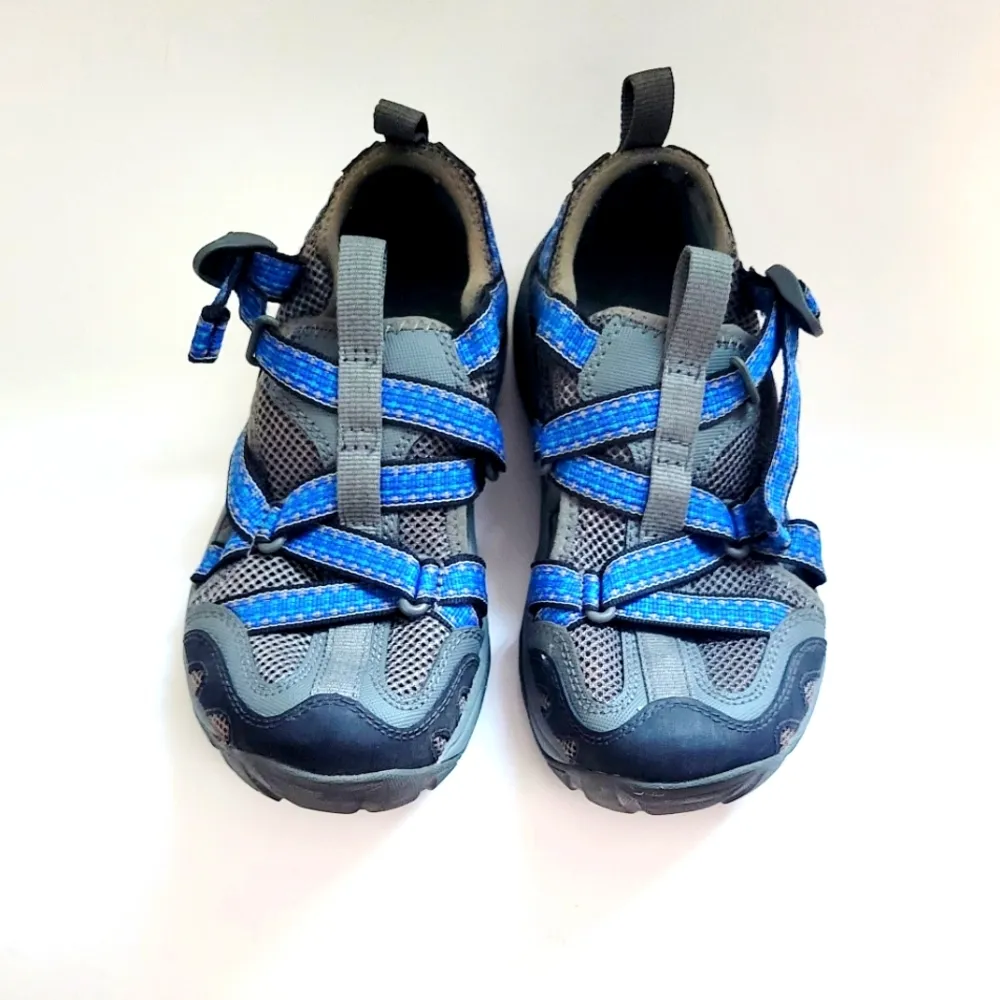 Chaco Womens Raven Outdoor Hiking Shoes Waterproof Vibram Blue Gray - Image 2