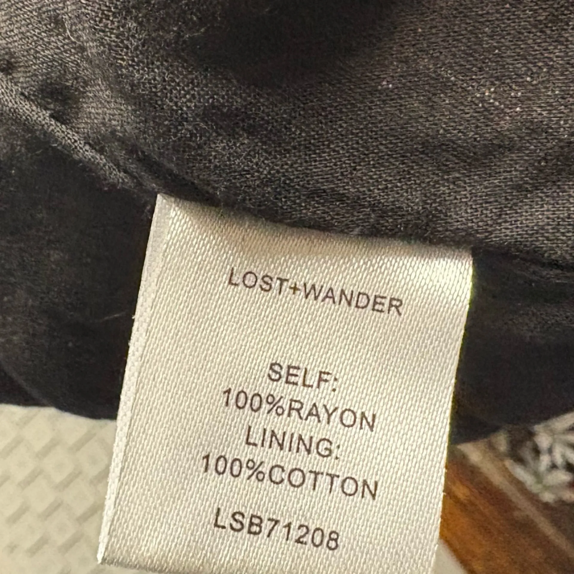 Lost +‎ Wander Black Floral Maxi Skirt Size Medium - Image 7