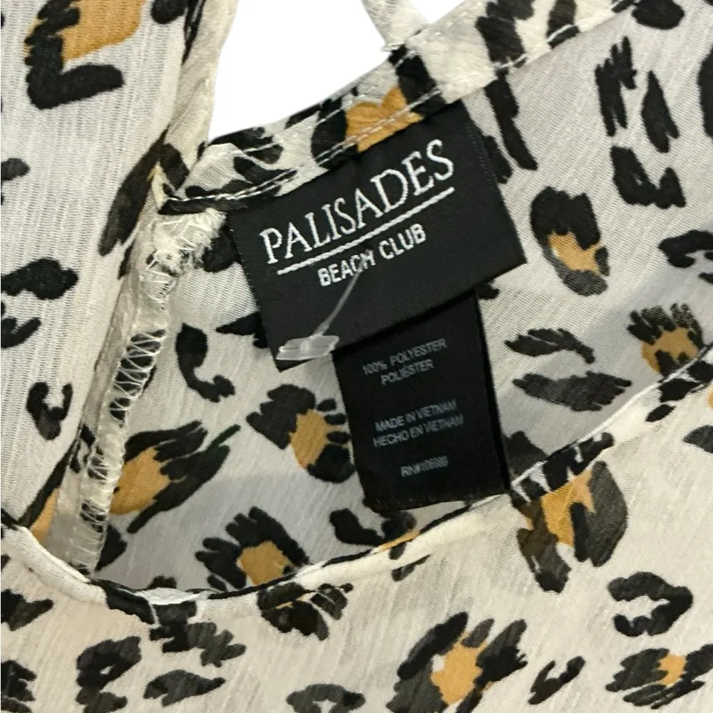 Black and Brown Leopard Print Swim Coverup Size undefined - Image 3