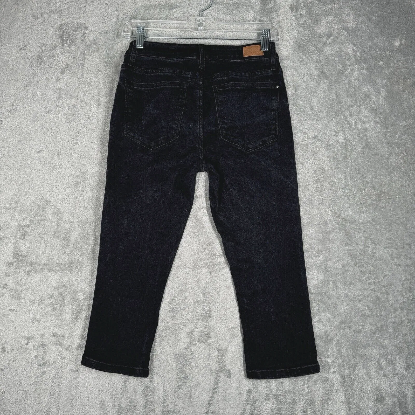 Judy Blue Jeans Womens 3 26" Black Capri Fit Fading Casual Neutral Grunge Gothic - Image 2