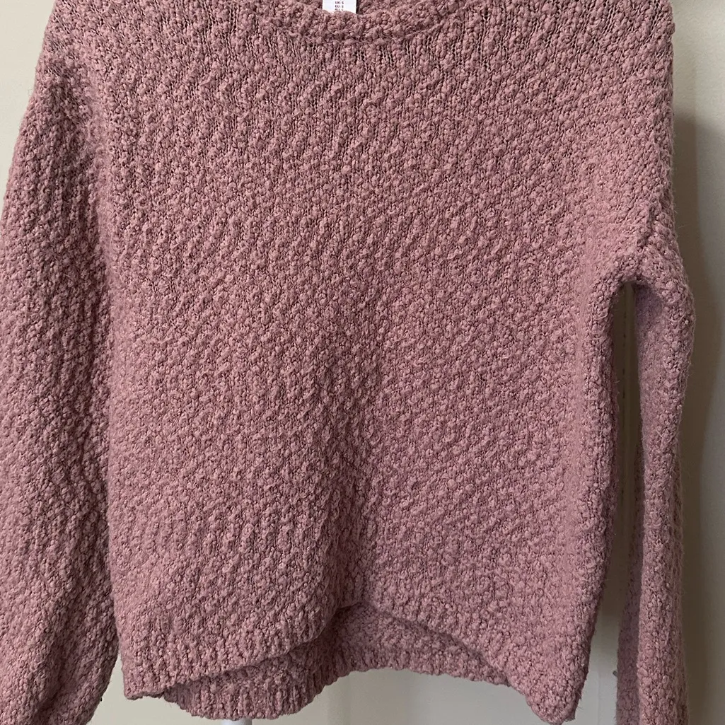 Yet Again Mauve Knit Crewneck Sweater size small - Image 3