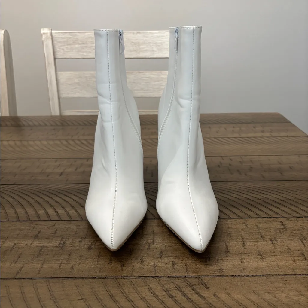 SHEIN White Heeled Ankle Boots - Image 3