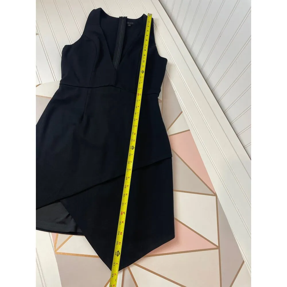 NBD x Revolve Black Dries Asymmetrical Body-Con Mini Dress Sleeveless V-Neck M - Image 5