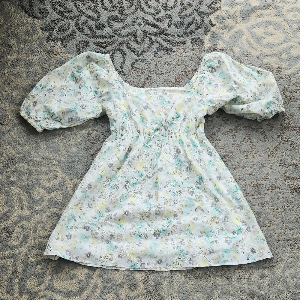 MINKPINK Irwin Mini Dress Floral White XS - Image 3