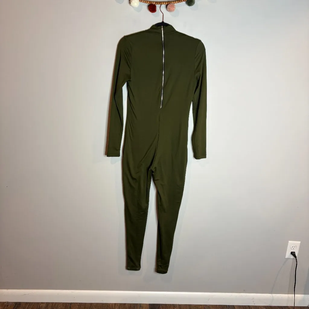 BumpSuit Womens Maternity The Gigi Jumpsuit Long Sleeve Olive Green Size undefined - Image 4