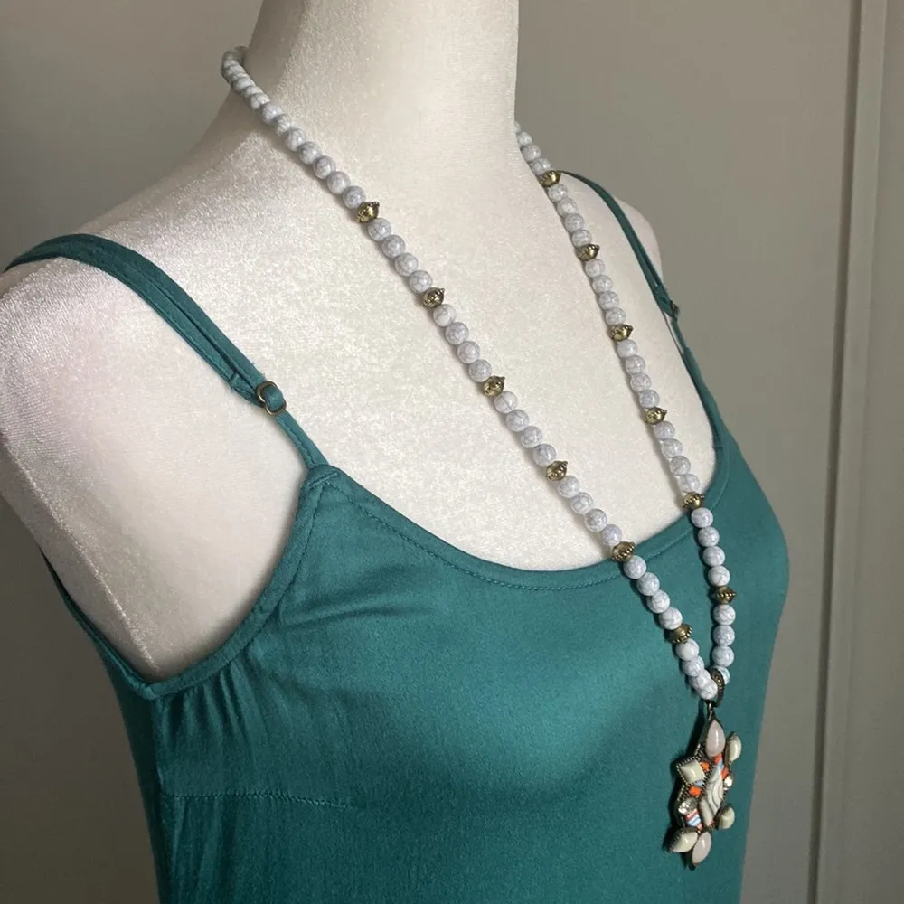 Sugarfix Fashion Long Bead Statement Pendant Geometric Boho Necklace - Image 4