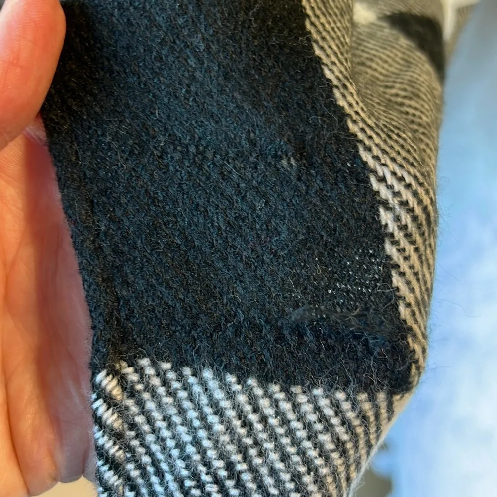 Black White Plaid Scarf New Buffalo Check - Image 9