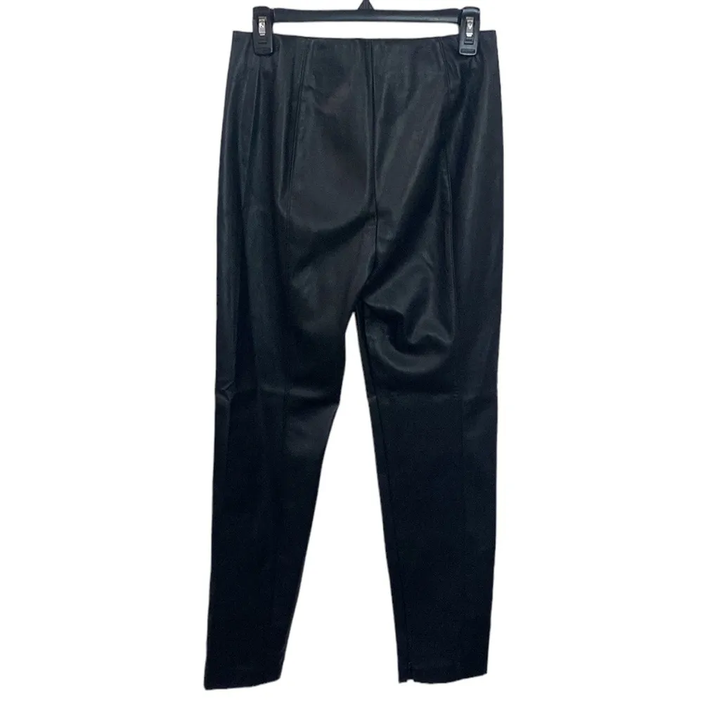 New Ann Taylor The Audrey Ankle Zip Pant in Faux Leather black size 4 - Image 3