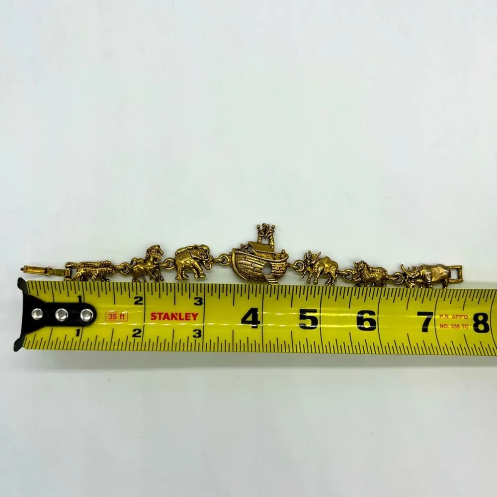 NOAH’S ARC unbranded fashion animal bracelet featuring giraffes,elephants,zebra Gold - Image 7