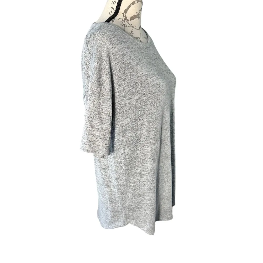 Women's | Gap | Light Gray 3/4 Sleeve Relaxed Loose Fit Crew Neck Top - S - Image 2