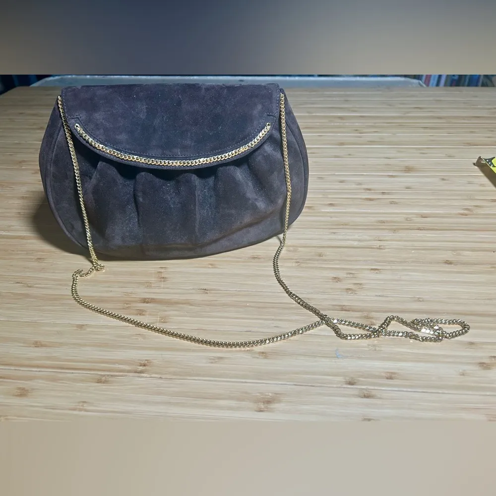 Salvatore Ferragamo Crossbody Bag Suede Brown Used - Image 4