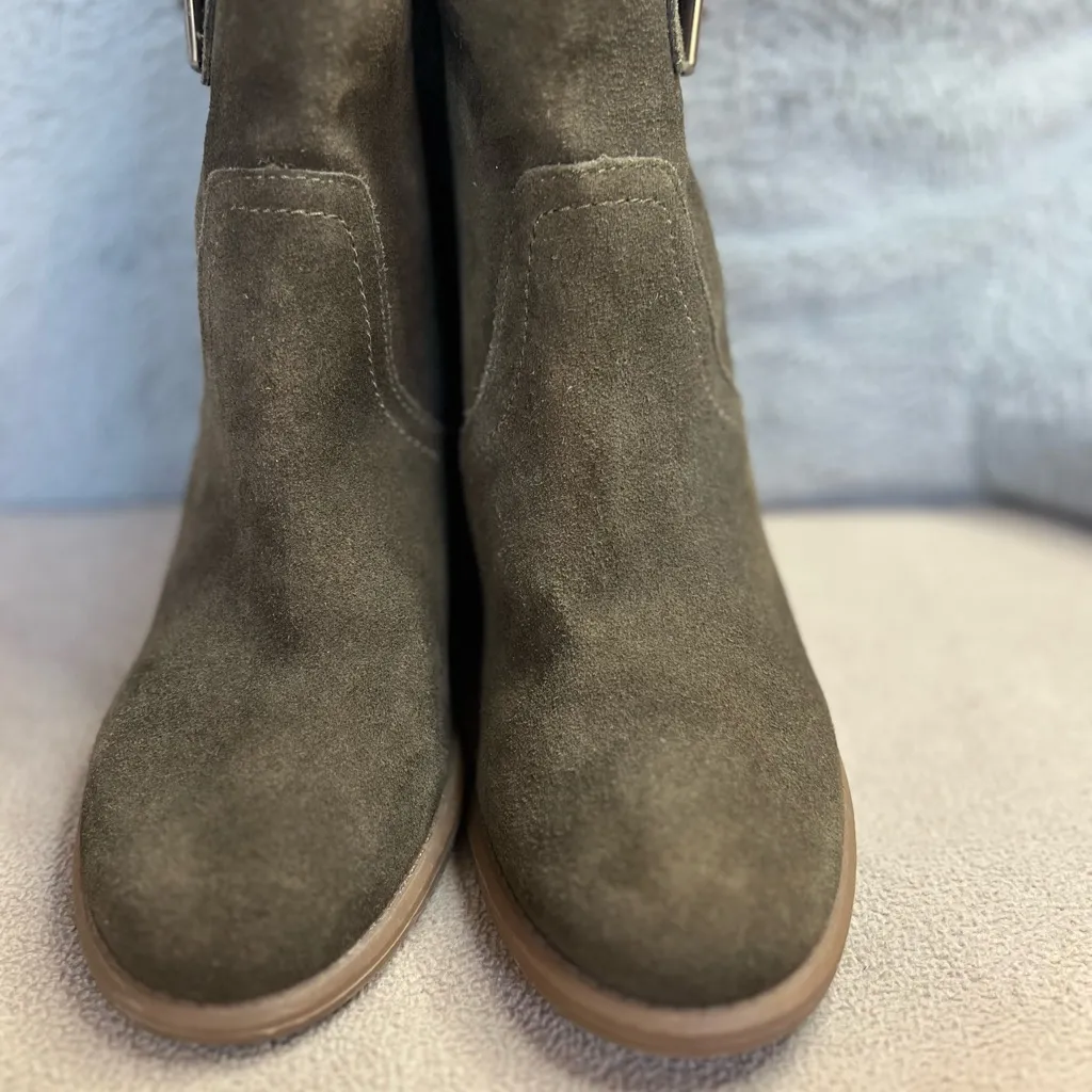 Carlos by Carlos Santana suede Ankle Boots with Wedge Heel Brown Size 8 - Image 4