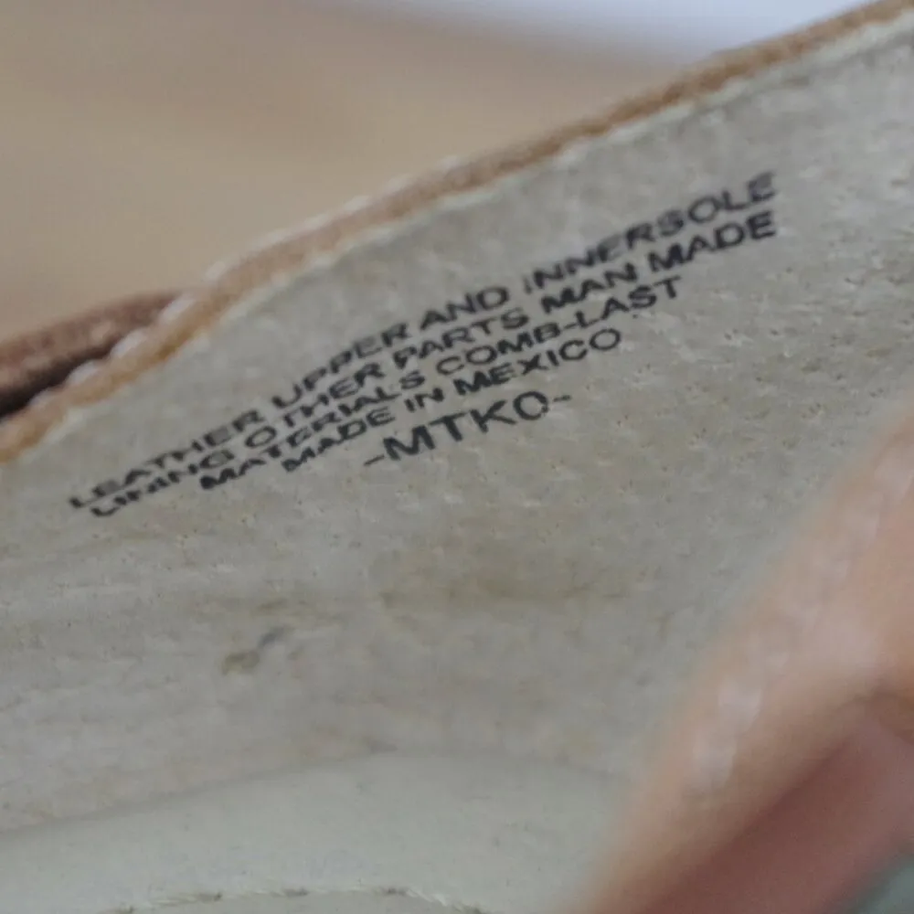 Mexican Made Huarache Style Leather Flats 8.5M Brown Size 8.5 - Image 2