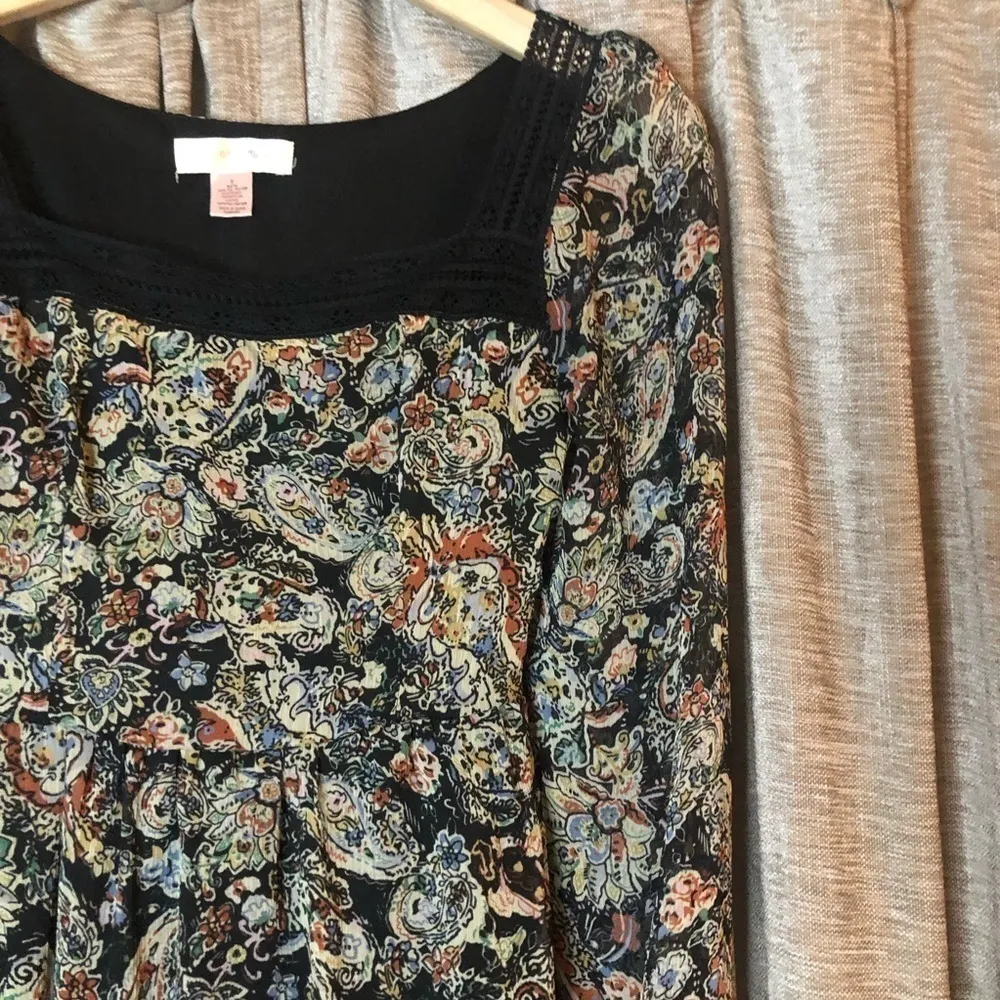 Band Of Gypsies Long Sleeve Floral Bohemian Dress - Image 6