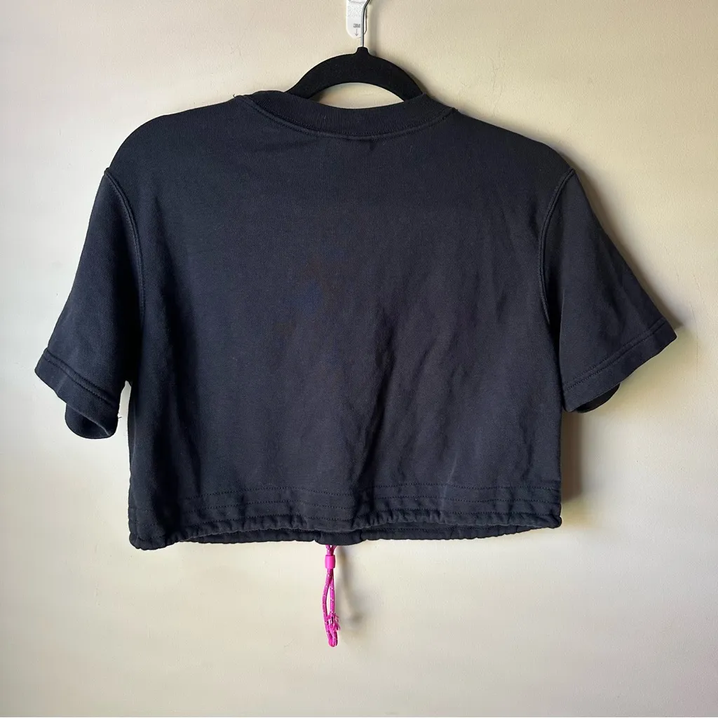 Nike Women's Icon Clash Black/Multi Graphic T-Shirt Crop Top Sz XS Retro - Image 5