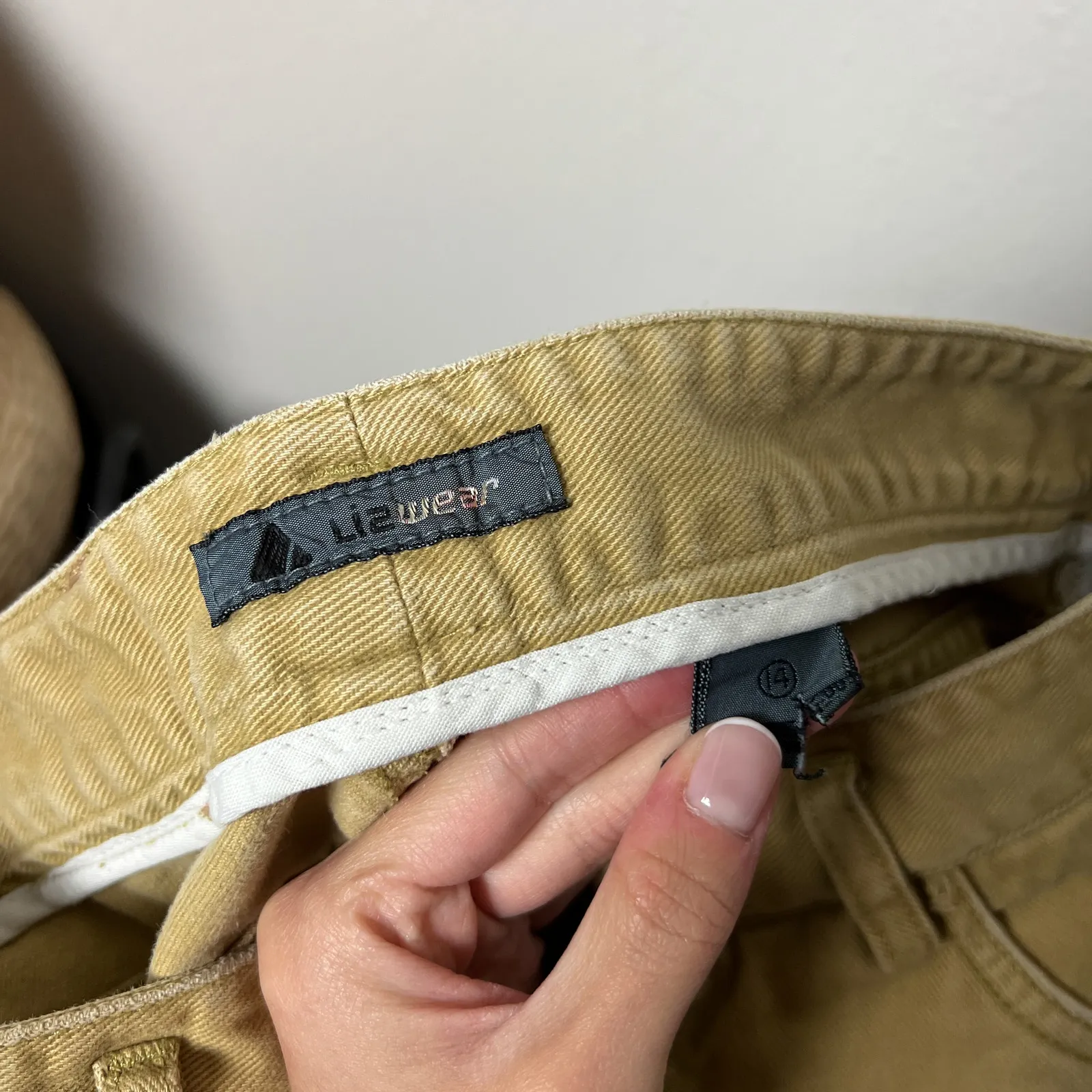 90s vintage mustard yellow cotton high waisted rise mom jeans pants by liz wear Size 30 - Image 7