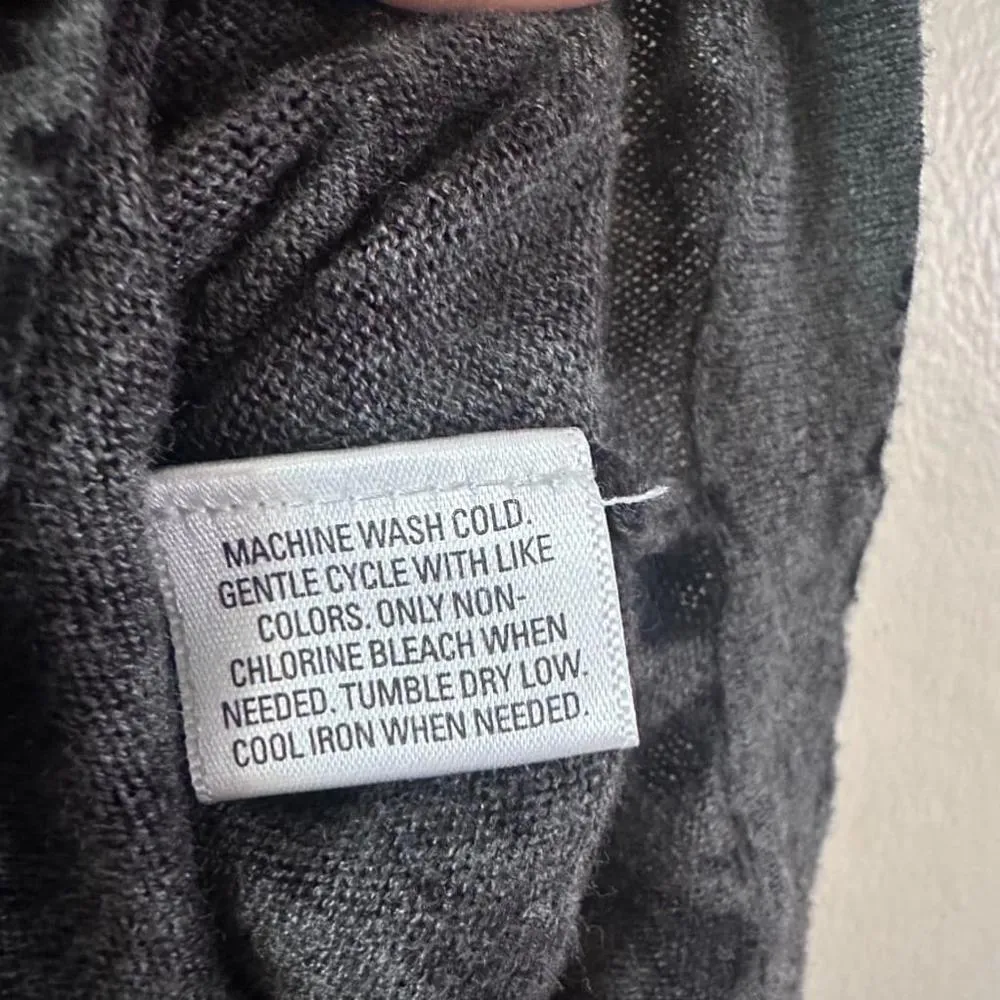 Style & Co. Gray Leopard Print Poncho Women's (S/M) - Image 5