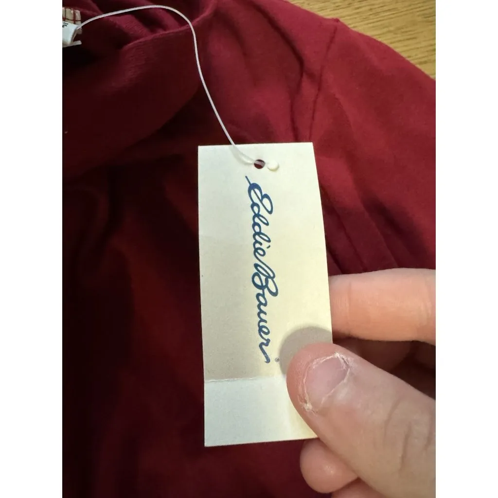 Eddie Bauer‎ Women Size XXL Red Turtleneck Long Sleeve Shirt Cotton Preppy NWT - Image 10