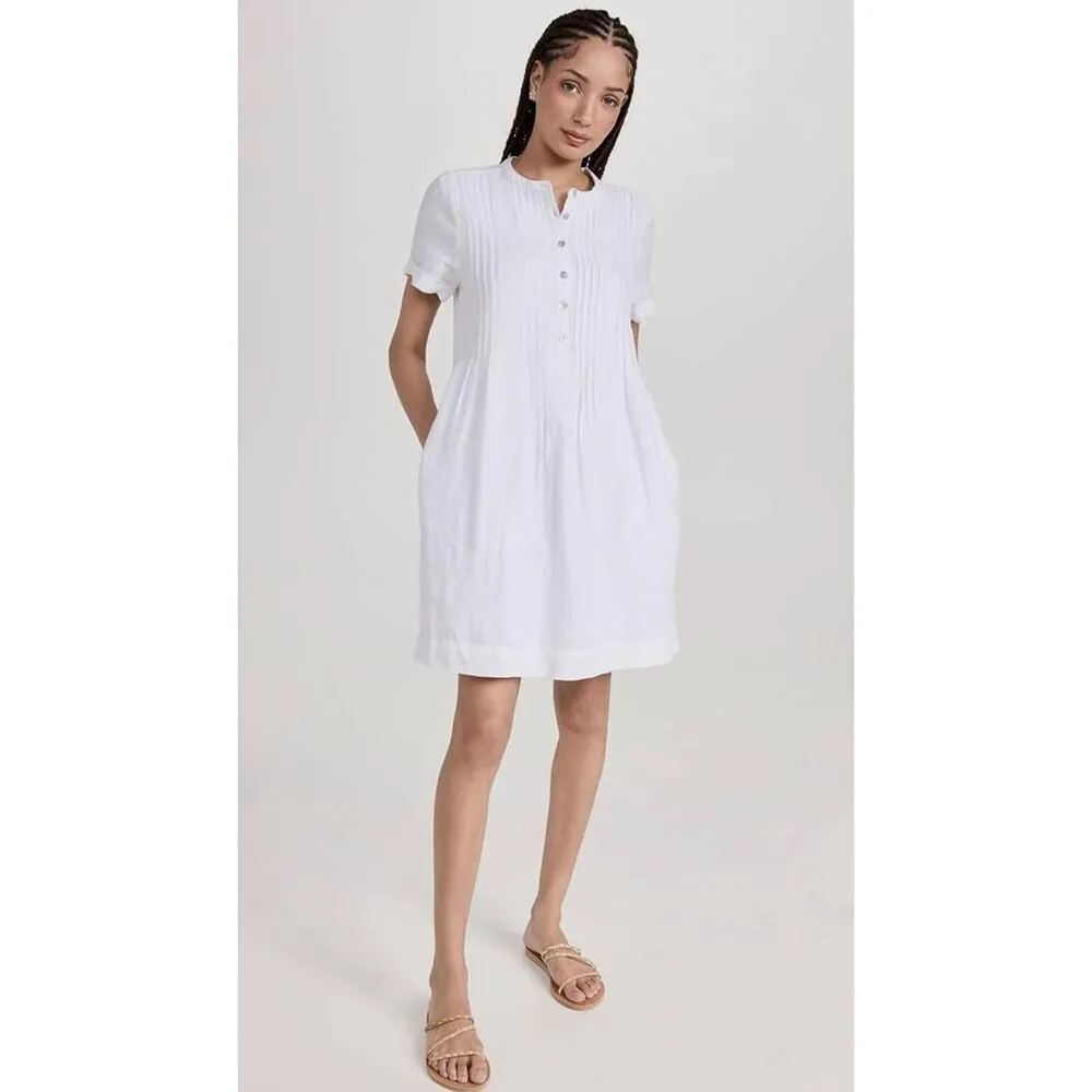 Faherty Women’s White Gemini Basketweave Dress - Image 2