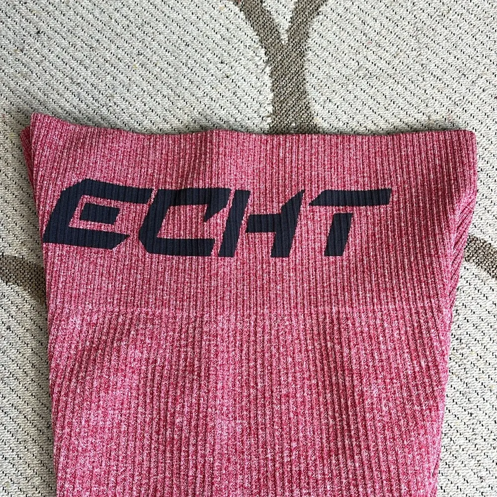 Echt Arise comfort Pink ribbed biker Athletic 8” inseam Shorts - Image 10