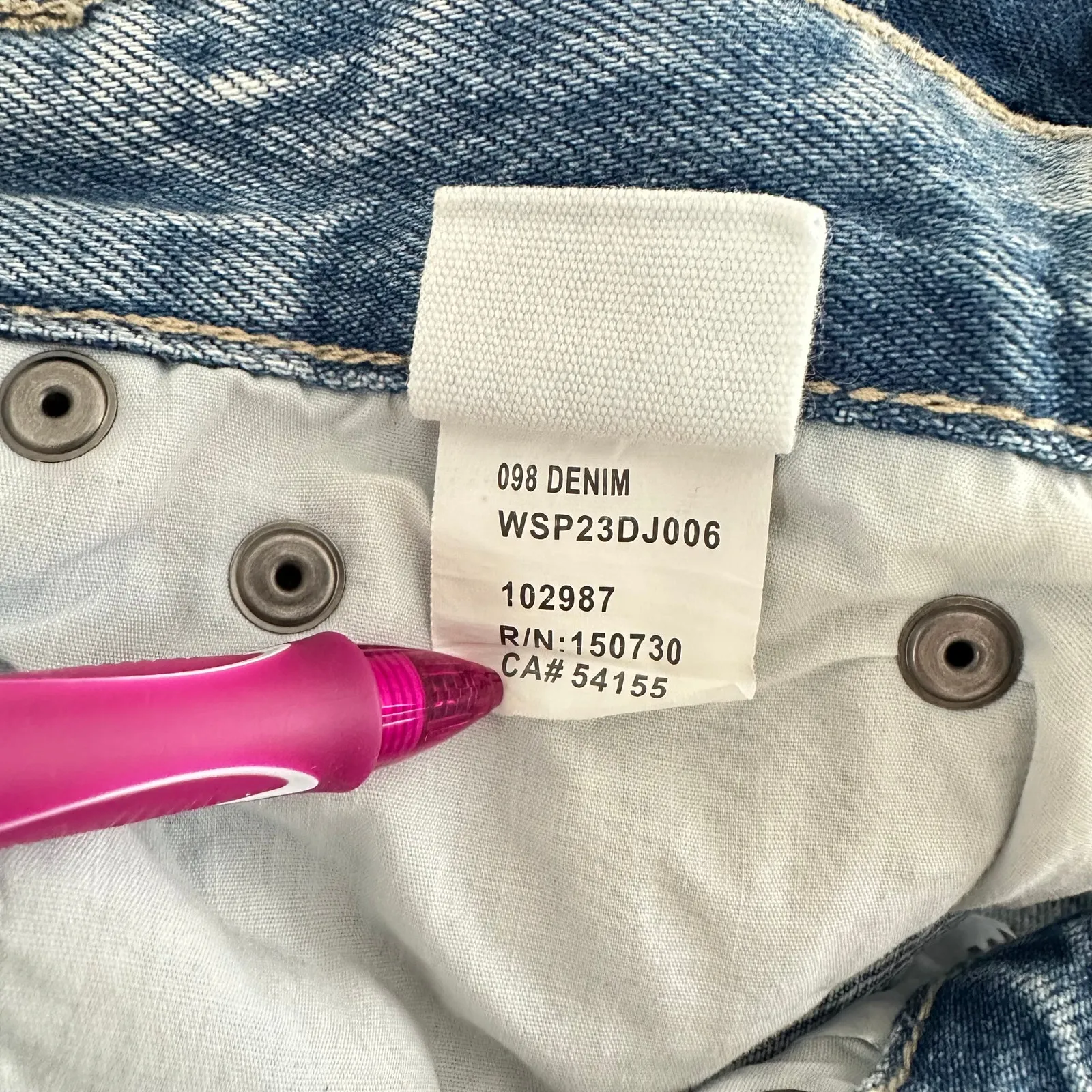 Ksubi 098 Denim Straight Leg Distressed High Rise Jeans Size 27 Cotton - Image 9