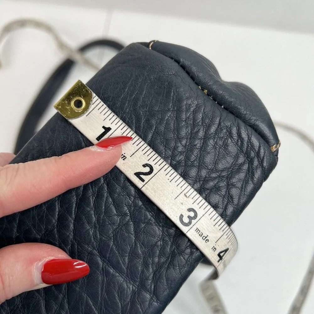 BORN Southwestern Aztec Tote Boho Wool Leather Shopper Blanket Bag Navy - Image 16