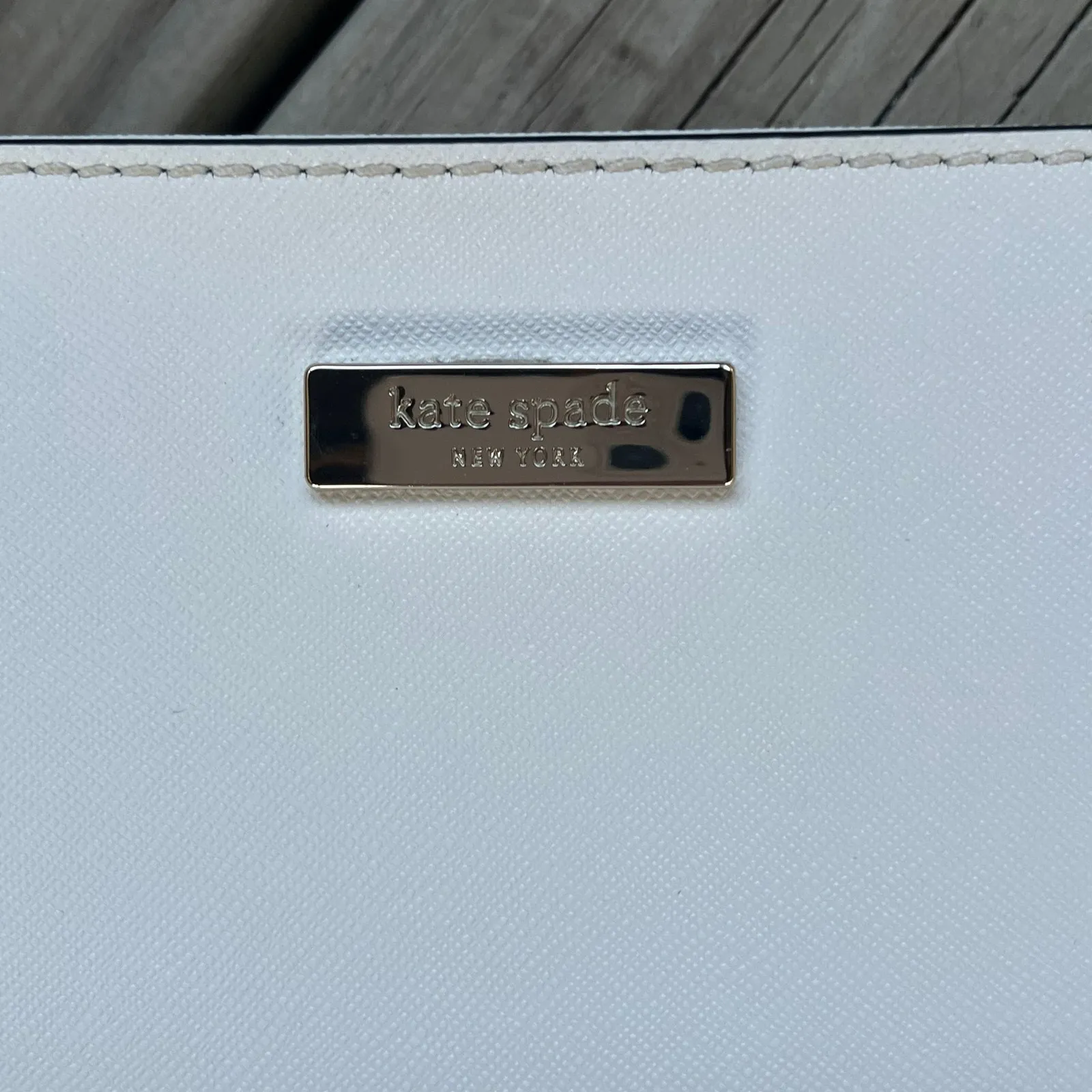 Kate Spade Laurel Way Medium Dally Tote Bag Saffiano Leather Cream Colorblock - Image 11