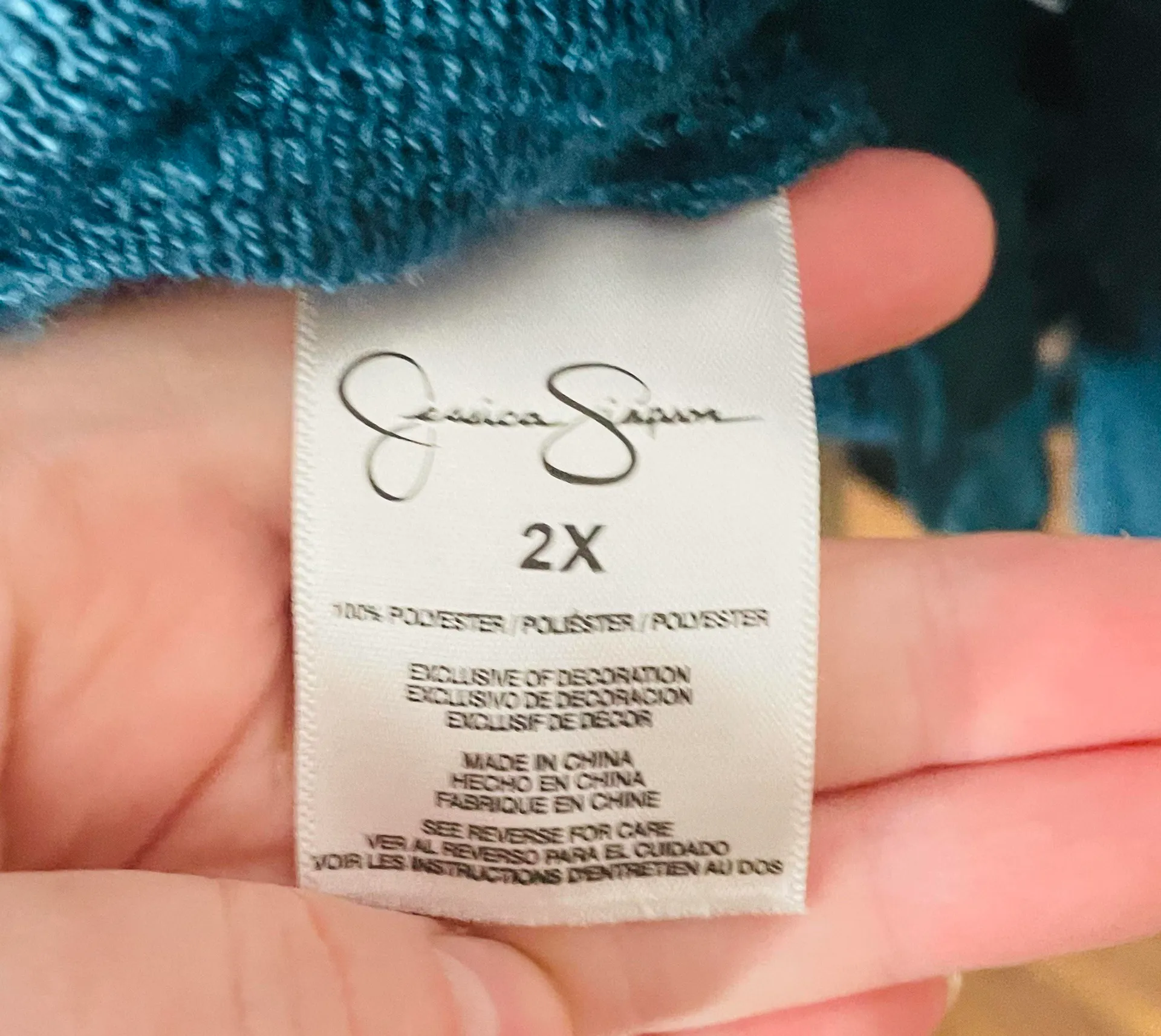 Teal Lace Scoop Neck Sweater - Image 9