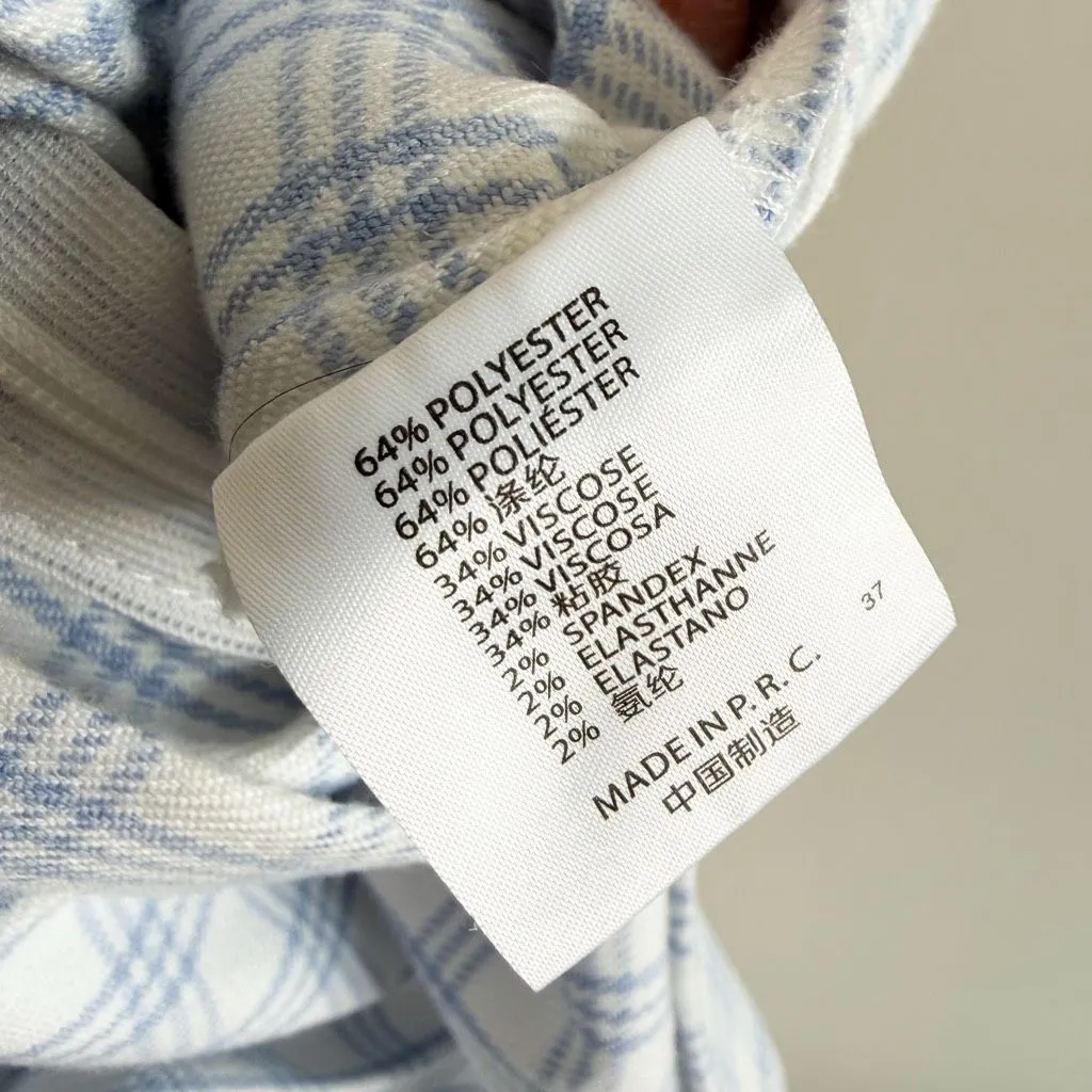 Brandy Melville Blue & White Pleated Preppy Skirt Size S - Image 6