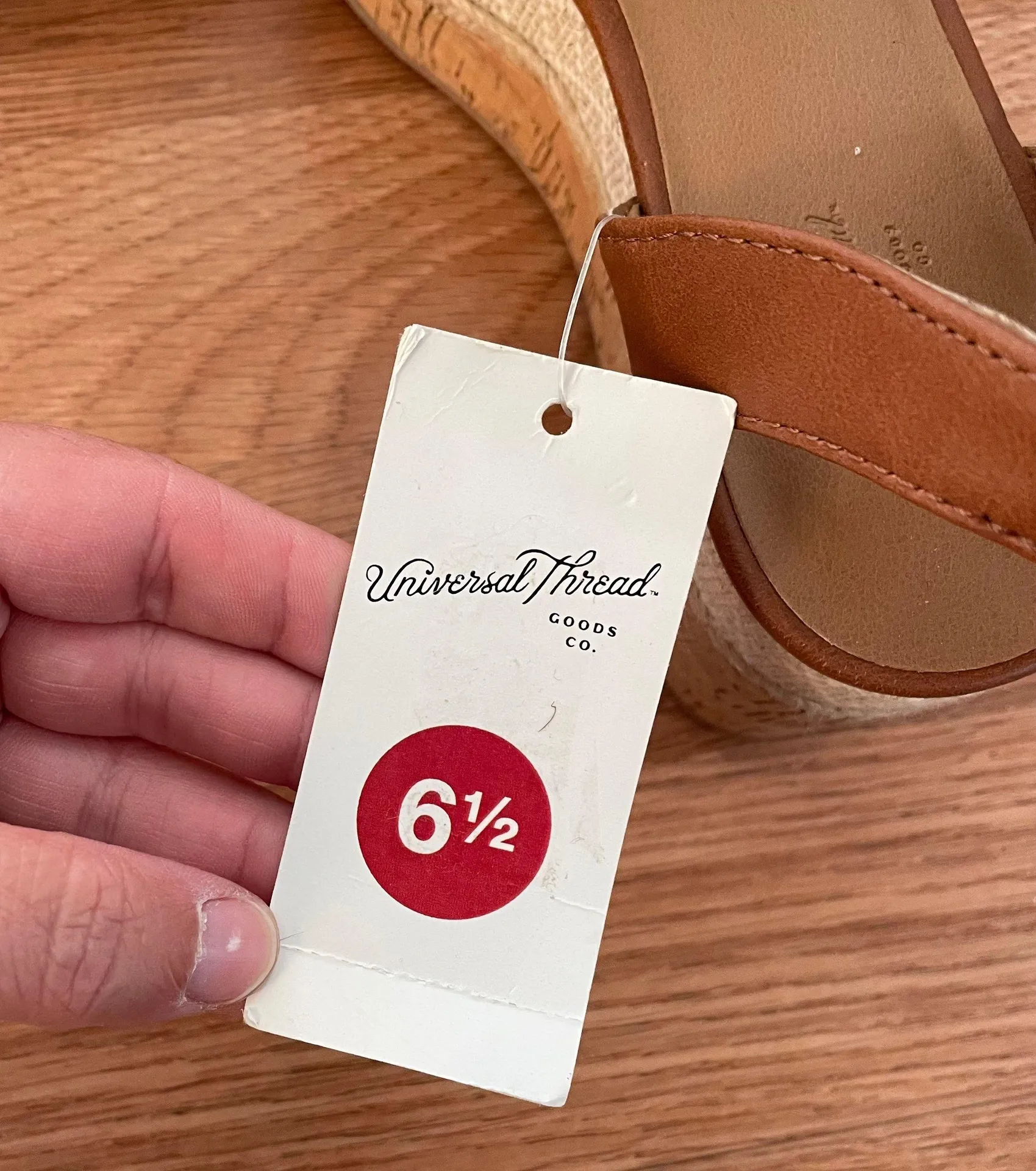 Size 6.5 Cognac Bailey Wedges - Image 6