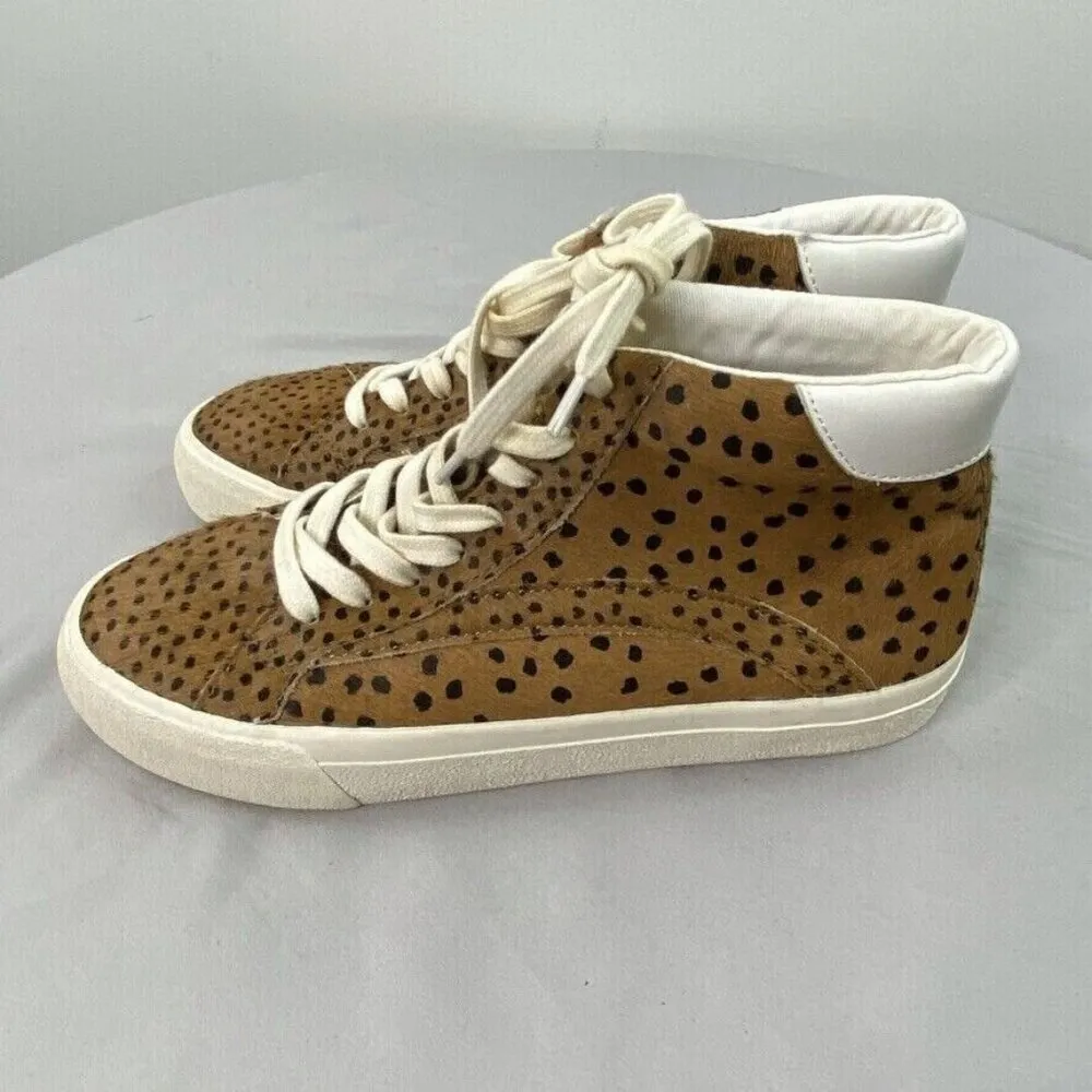 Madewell $110 Hightop Sneakers Spotted Dot Calf Hair Size 6.5 AA182 - Image 2