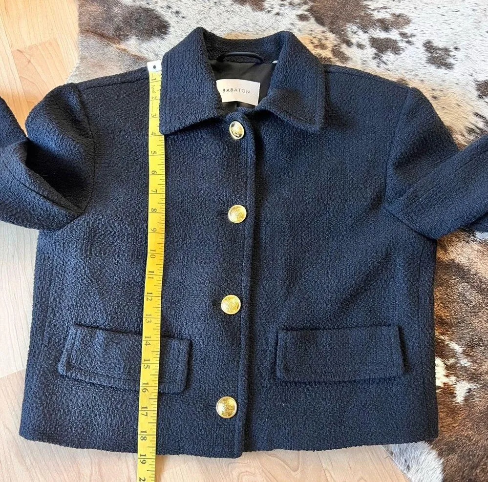 Babaton ARITZIA  Black Tweed Frances Blazer‎ Jacket Size Small - Image 10